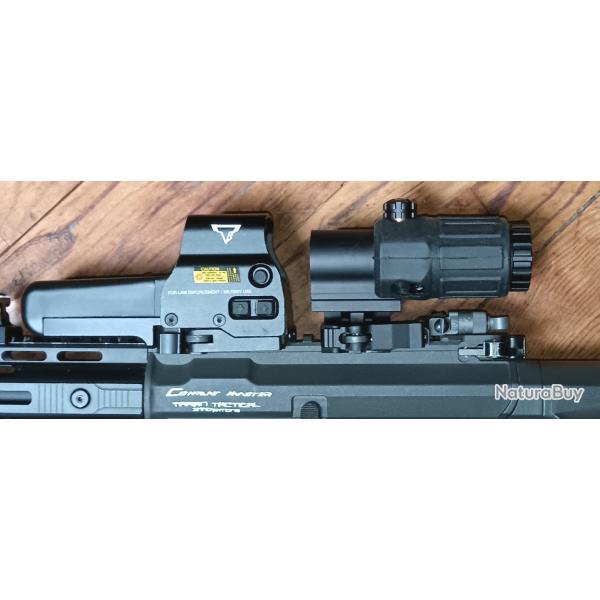 Magnifier JJ Airsoft Combo G33 et Red Dot Type Eotech