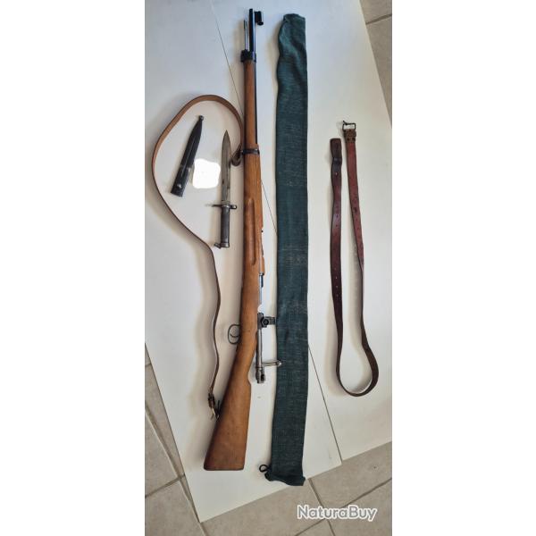 Mauser Carl gustav dioptre monomatricule 6,5x55 complet tat rare