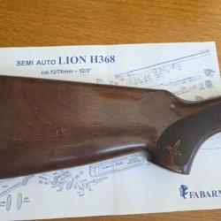 Crosse bois fusil Fabarm lion h368