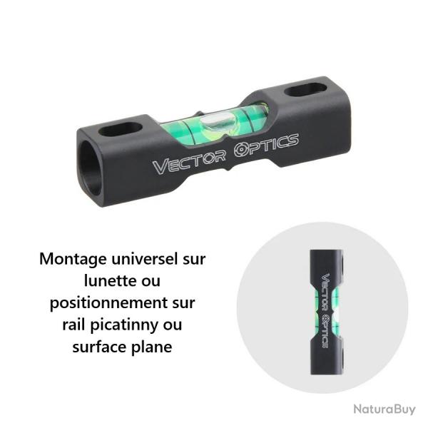 Niveau  bulle tactique Vector optics pour montage sur lunette de tir
