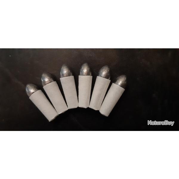 24 Cartouches papier PN, Calibre 44 Balles ogivales, 1,6g Pnf2