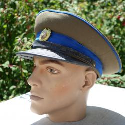 RARE Casquette officier Armée de l'air ROUMANIE bloc soviétique bandeau bleu MASURA SDC25CSU004