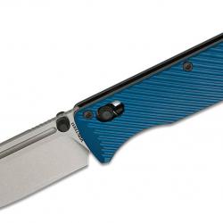 Couteau Vosteed Vombat Crossbar Lock Lame Bowie Acier M390 SW Manche Aluminium Blue VOSA4108