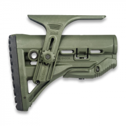 Crosse FAB Defense à absorption de recul GL-SHOCK CP avec appui joue pour AR15/M4 - Vert Olive