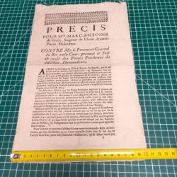 PRECIS FAITS 18EME SC, PROTESTANTS MILHAU, MARC ANTOINE DE GUALY