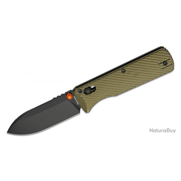 Couteau Vosteed Vombat Crossbar Lock Lame Zulu Acier M390 BLK Manche Aluminium Olive VOSA4105