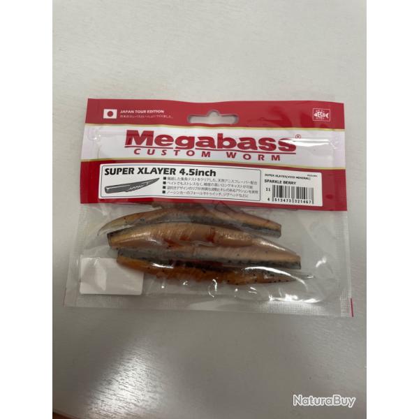 !! OPE -70% !! LEURRE MEGABASS SUPER XLAYER 4.5inch col SPARKLE BERRY