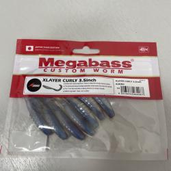 !! OPE -70% !! LEURRE MEGABASS XLAYER CURLY 3.5inch col ALBINO