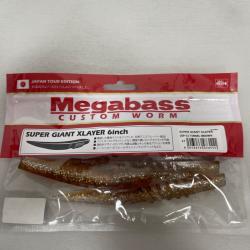 !! OPE -70% !! LEURRE MEGABASS SUPER GIANT XLAYER 6inch col TINSEL BROWN