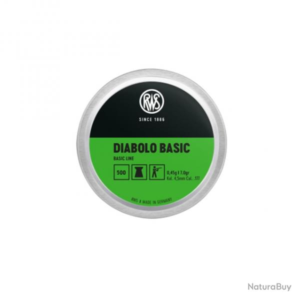 Boite de 500 plombs RWS Diabolo Basic Line 4.5mm