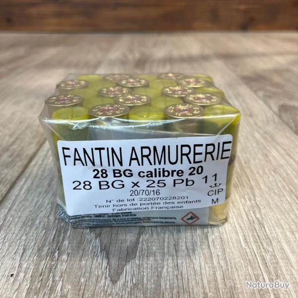 Cartouches FANTIN 20/70/12 28gr BJ n11 x25