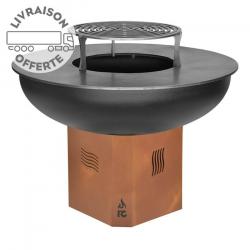 Brasero RC 106 moyen RC CONCEPT coloris rouille