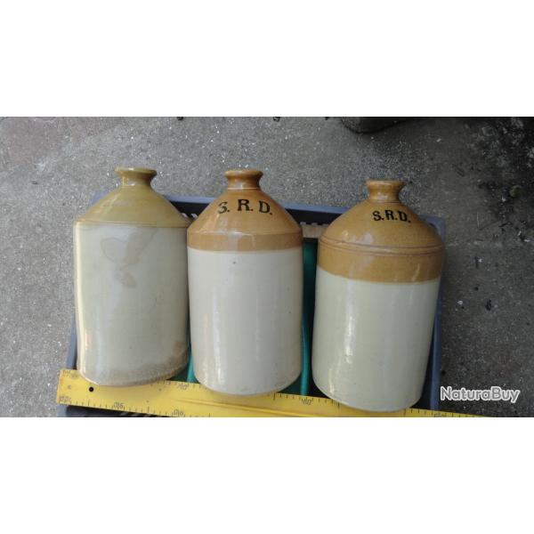 Lot de 3 cruches S. R .D   Arme Britannique