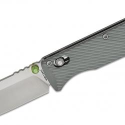 Couteau Vosteed Vombat Crossbar Lock Lame Zulu Acier M390 Satin Manche Aluminium Gray VOSA4104