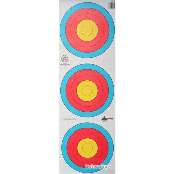 Blason Avalon Trispot 40 cm arc classique World Archery