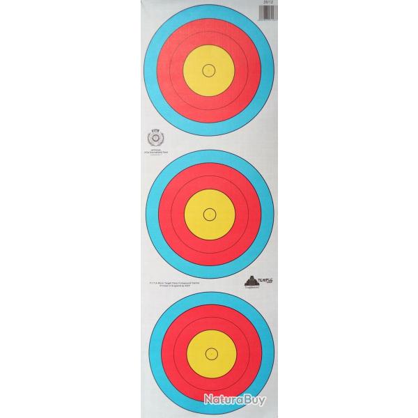 Blason Avalon Trispot 40 cm arc  poulies World Archery