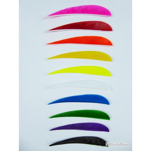 Trueflight - Plume naturelle parabolique 4" Noir