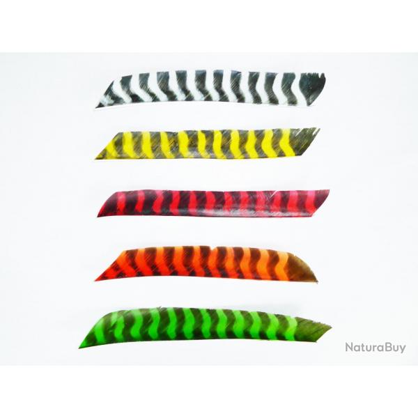 Trueflight - Plume naturelle entire 10" Barred Yellow Tiger (YT)