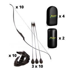Kit Archery Tag 10 joueurs pour combats arcs et flèches en mousse