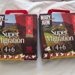 2 valises de 100 Mary arm super migration 4+6 36gr