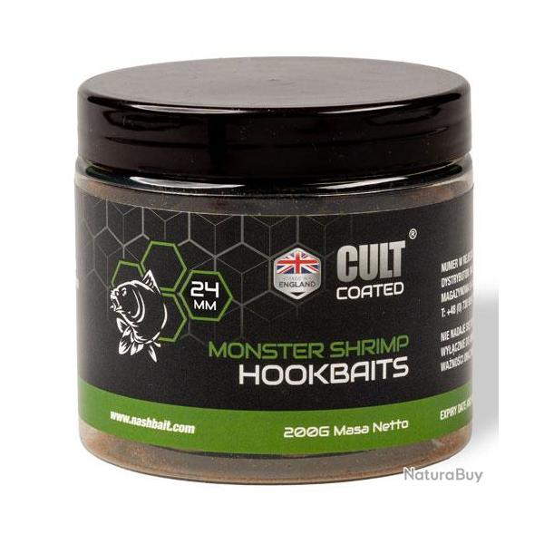 Bouillettes Nash Monster Shrimp Cult Coated Hookbaits 24mm