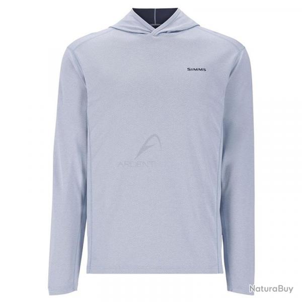 Tee shirt  capuche SIMMS BugStopper Hoody Steel Blue Heather M