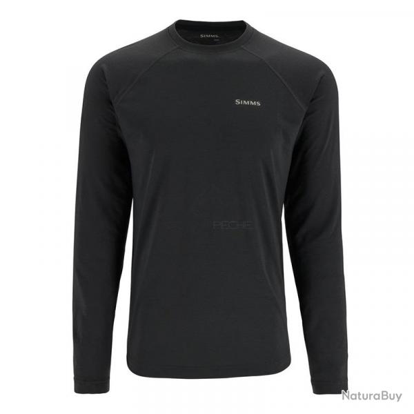 Tee shirt SIMMS Lightweight Baselayer Top Carbon XL