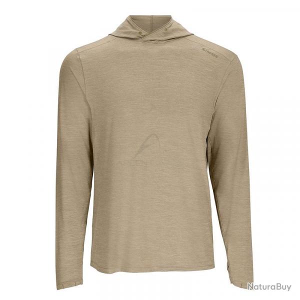 Tee shirt SIMMS Solarflex Cooling Hoody Stone XXL