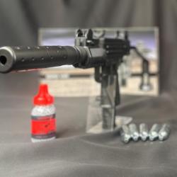 PACK PRÊT A TIRER PISTOLET IWI MINI UZI CO2 CAL BB/4.5MM