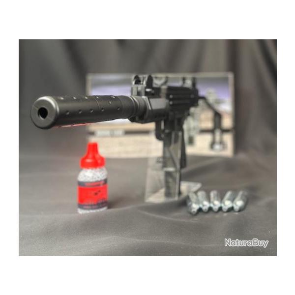 PACK PRT A TIRER PISTOLET IWI MINI UZI CO2 CAL BB/4.5MM
