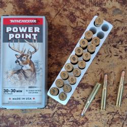 Cartouche Winchester PowerPoint 170-grs calibre 30-30