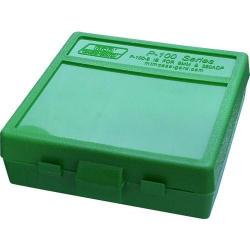 Boite de rangement MTM - P - Cal: 9mm luger, 380 ACP - 50 munition - Verte