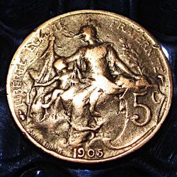 5 centimes 1905 bronze D.Dupuis ttb
