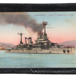 CPA - Marine Militaire Française  - " JEAN- BART" Cuirasse a turbines,23.000 tonne  N°3555