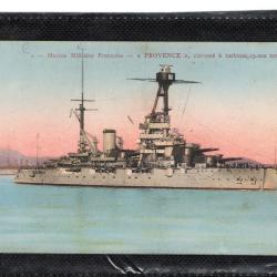 CPA - Marine Militaire Française  - " PROVENCE " Cuirasse a turbines,23.000 tonnes  N°3554