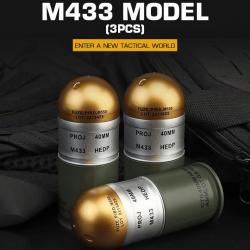 Grenade 40mm Factice (x3) M433 (Wo Sport)