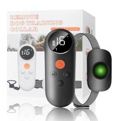 Collier de Dressage Intelligent pour Chien Bip Vibration Choc Étanche Télécommande Rechargeable Noir