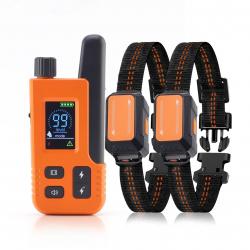 Double Colliers de Dressage Electrique Etanche pour 2 Chiens avec Télécommande Portée 600m 3 modes