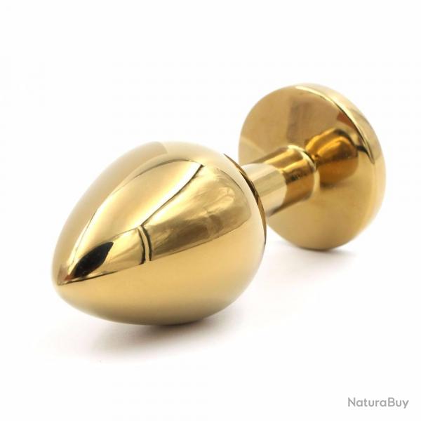 Plug Anal Rosebud Inox plaqu Or Cristal, Couleur: Vert Clair