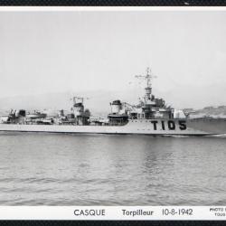 CPA - Marine Militaire - CASQUE TORPILLEUR 10 -8-1942 N°1485