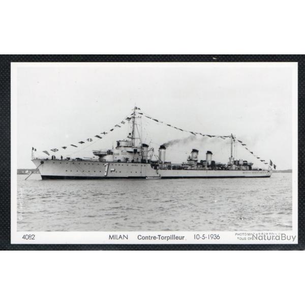 CPA - Marine Militaire - MILAN  CONTRE -TORPILLEUR 10-5-1936 N3568