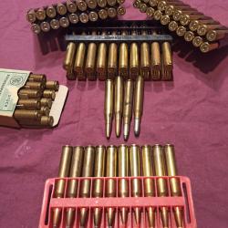 84 Munitions de 7x64 diverses et variées état de cartouchierre appte au tir!