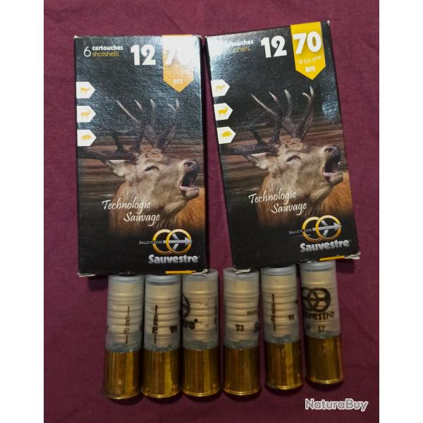 18 Balles Saivestre cal12/70 plomb Trois boites... (bon il me menque un emballage carton)