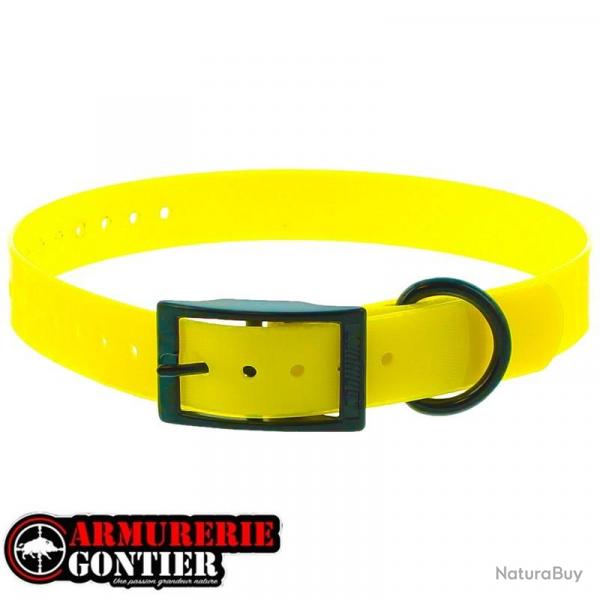 Collier CANIHUNT XTREM PU JAUNE 650mmx25mm