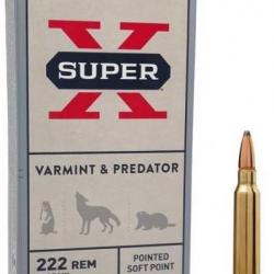 Munitions Winchester Super X 222R 50GR Soft Point pdp  x20