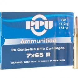 Boite de munition PPU/Partizan 7x65R SP 11.2g 173gr