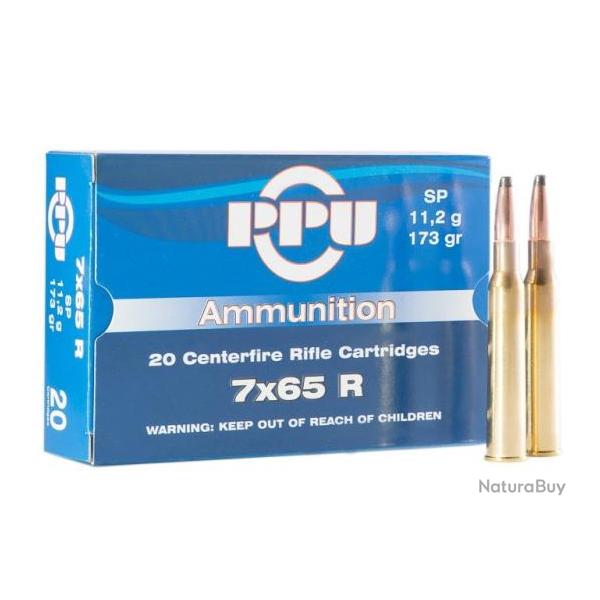 Boite de munition PPU/Partizan 7x65R SP 11.2g 173gr