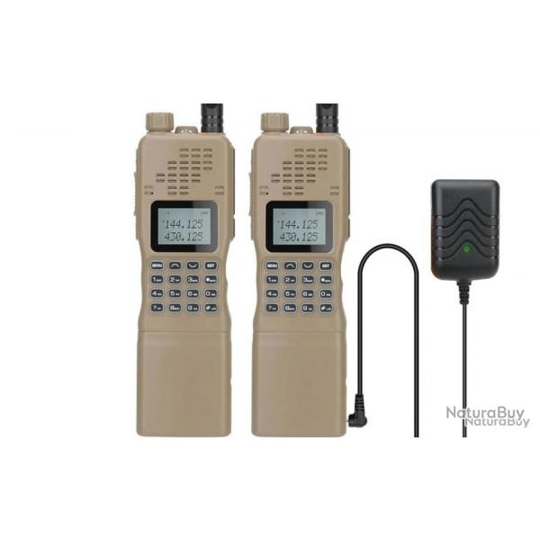 2x TALKIES-WALKIES BAOFENG AR-152 - BI-BANDES VHF/UHF - TAN - LIVRAISON GRATUITE