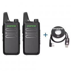 2x TALKIES-WALKIES BAOFENG T20 + CABLE DE PROGRAMMATION - NOIR - LIVRAISON GRATUITE