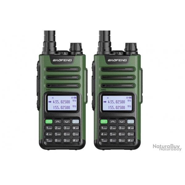 2x TALKIES-WALKIES BAOFENG UV-13 PRO V2 - VERT - LIVRAISON GRATUITE